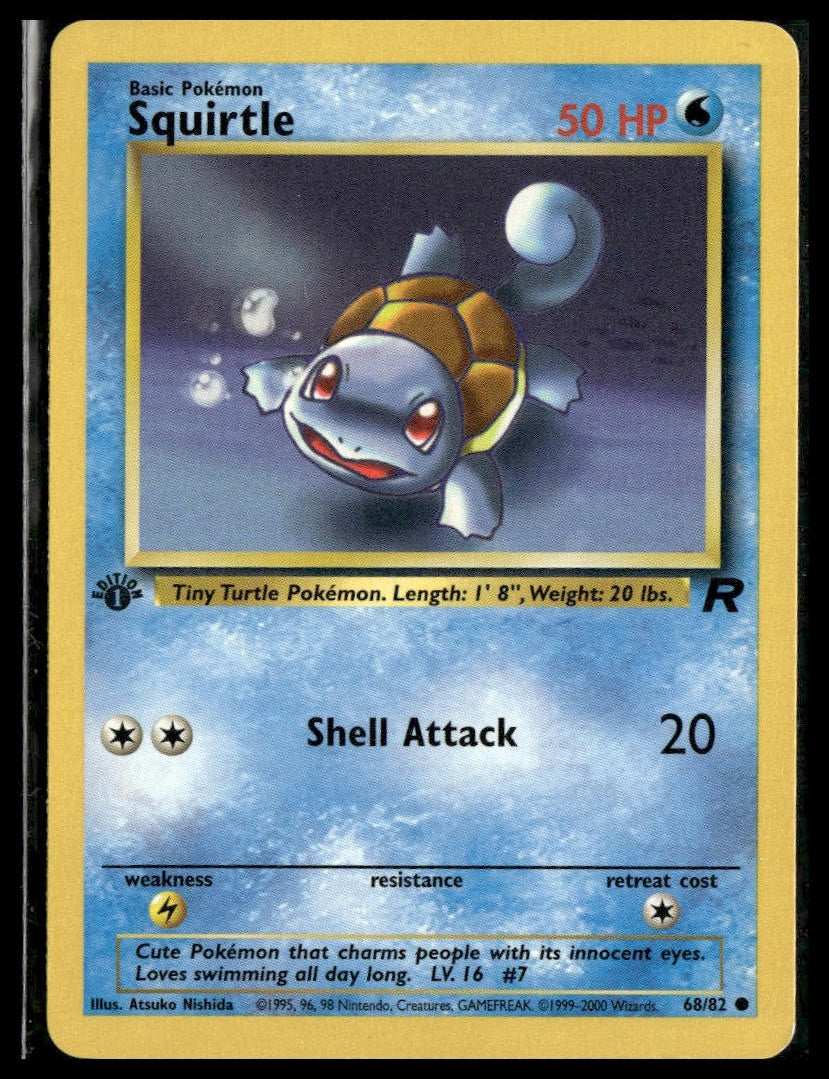 Squirtle #68/82 1st Edition Team Rocket LP