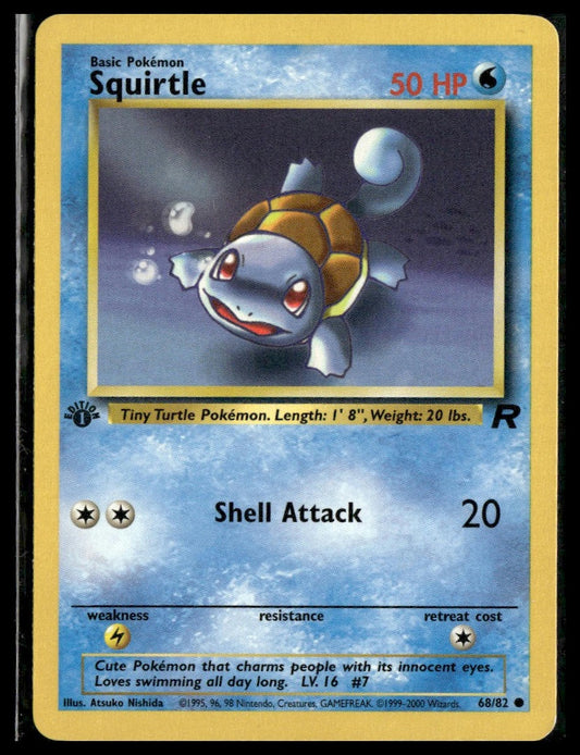 Squirtle #68/82 1st Edition Team Rocket LP