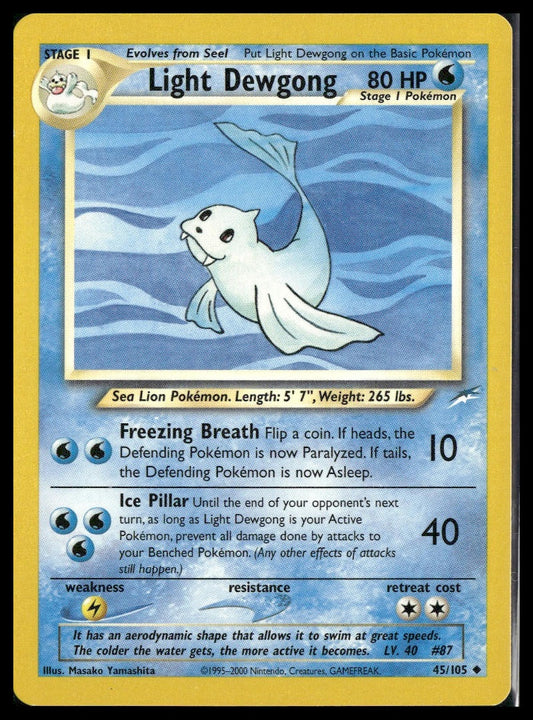 Light Dewgong #045/105 Neo Destiny LP