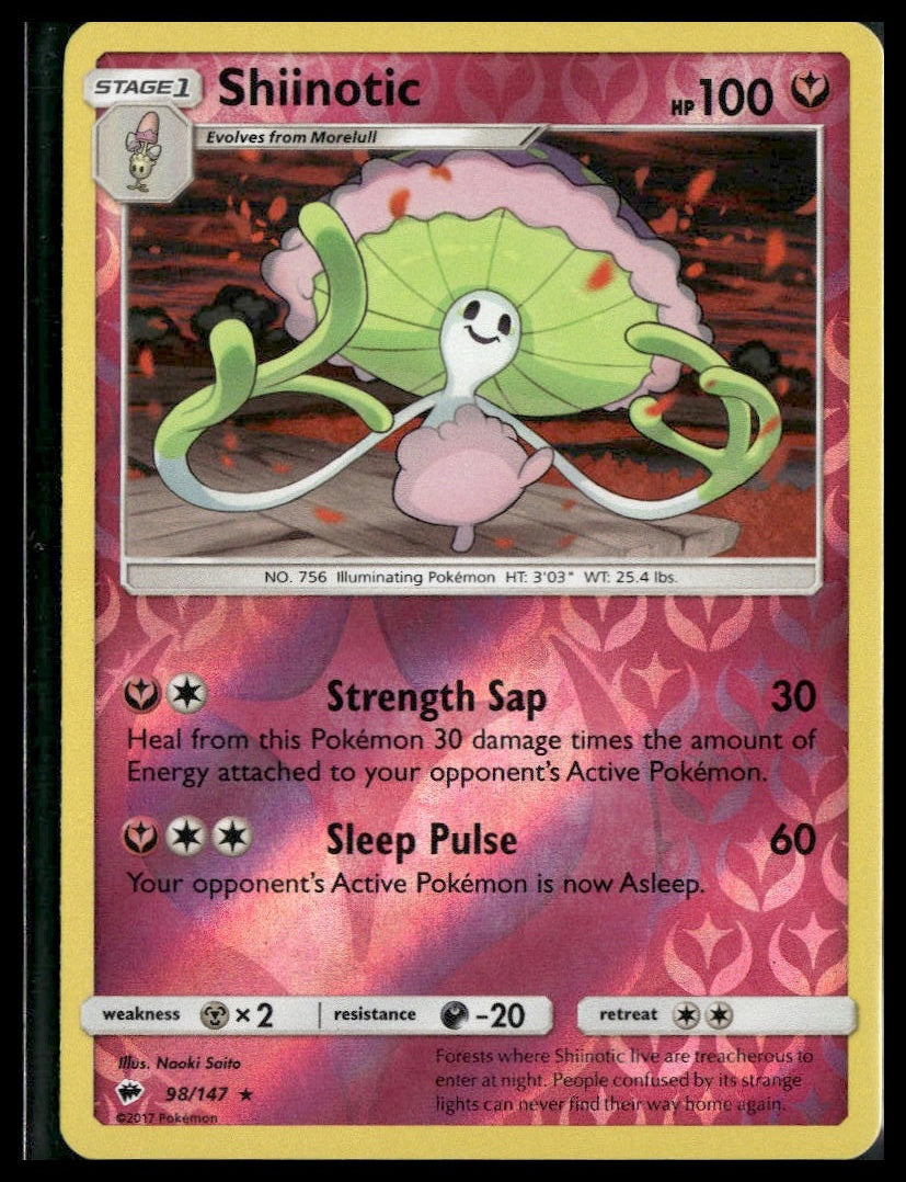 Shiinotic #98/147 Reverse Holo SM - Burning Shadows LP