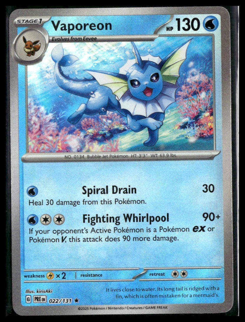 Vaporeon #022/131 Poke Ball Prismatic Evolutions LP
