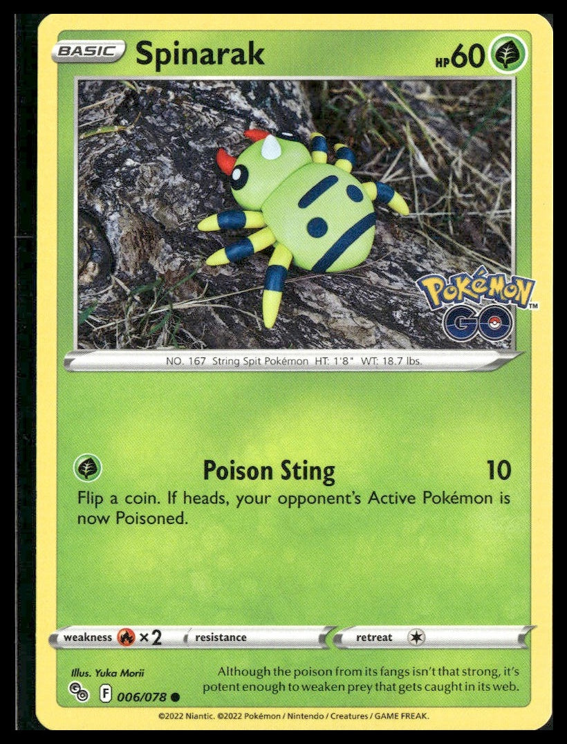 Spinarak #006/078 Pokemon GO NM