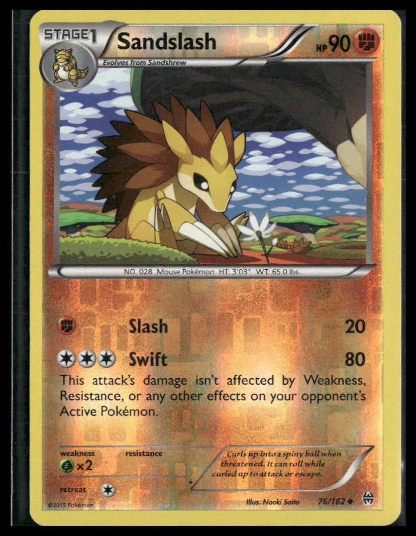 Sandslash #76/162 Reverse Holo XY - BREAKthrough MP