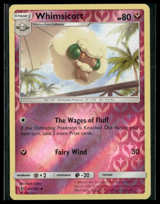 Whimsicott #91/145 Reverse Holo SM - Guardians Rising MP