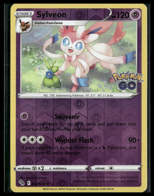 Sylveon #035/078 Reverse Holo Pokemon GO LP