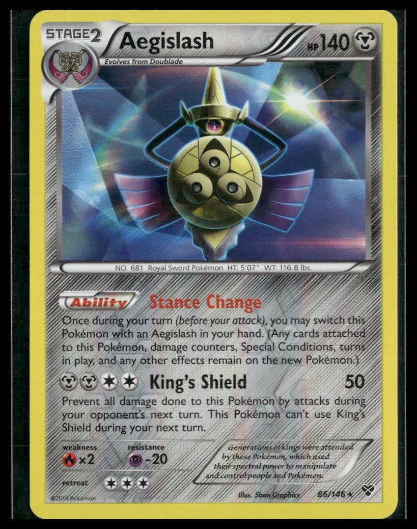 Aegislash #86/146 Reverse Holo XY Base Set NM