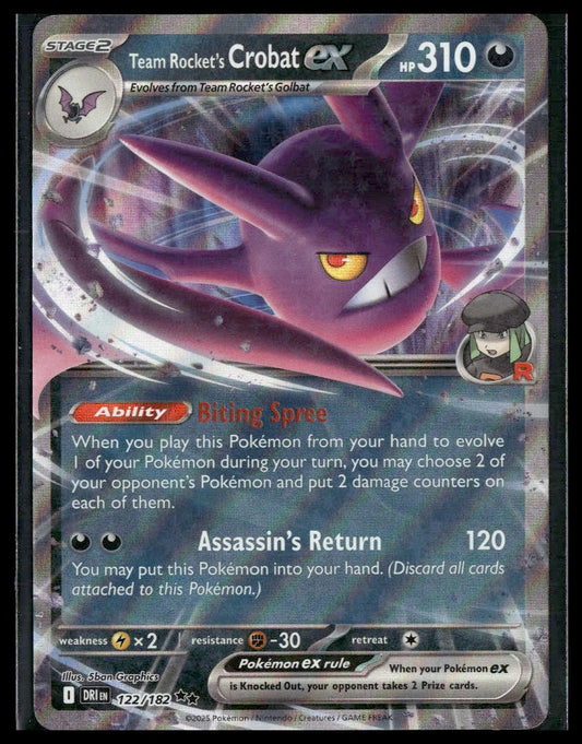Team Rocket's Crobat ex #122/182 Destined Rivals NM