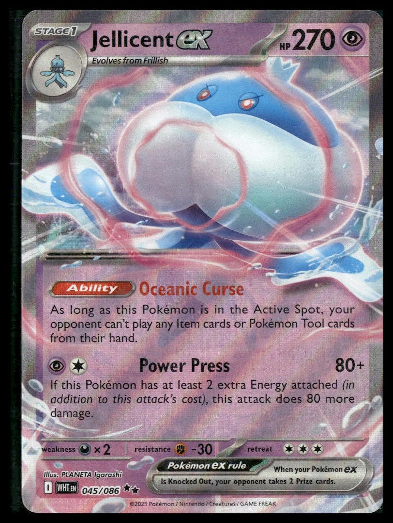 Jellicent ex #045/086 White Flare NM