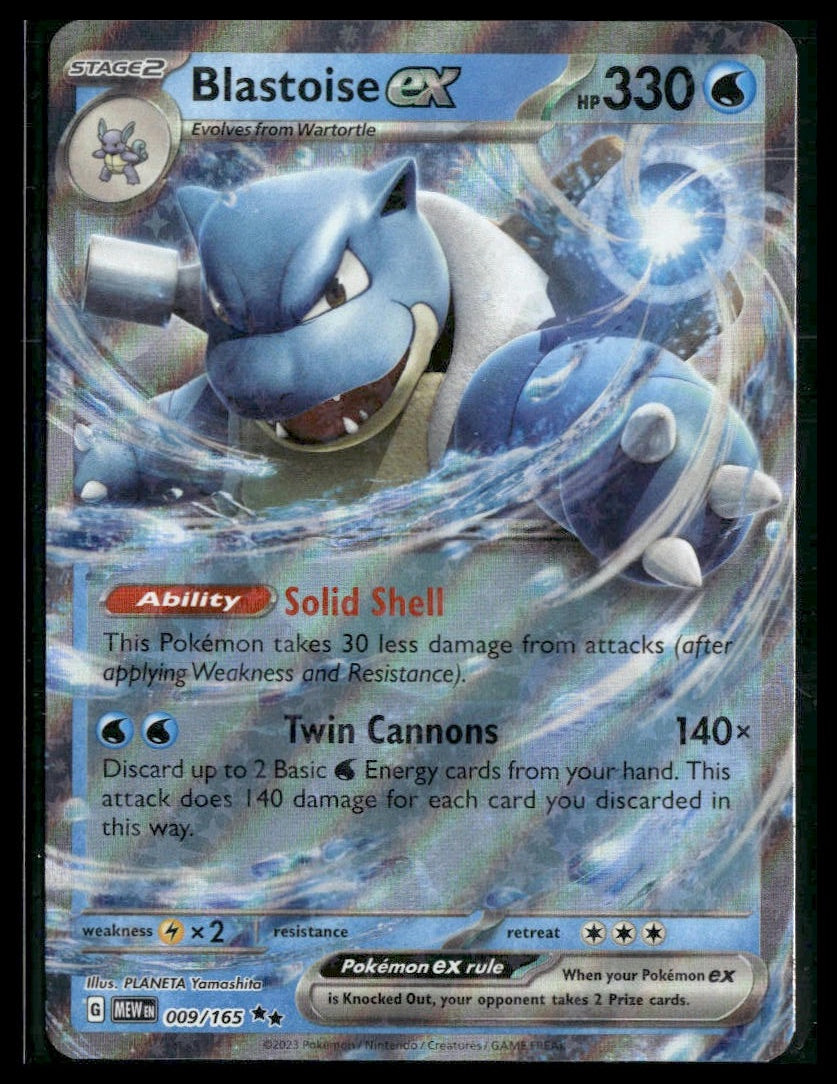 Blastoise ex #009/165 Scarlet & Violet 151 NM