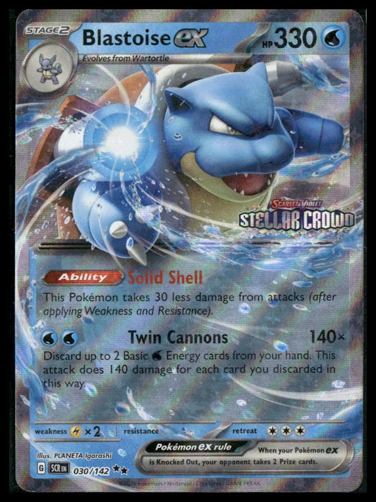 Blastoise ex #030/142 STAMP Stellar Crown Promo NM