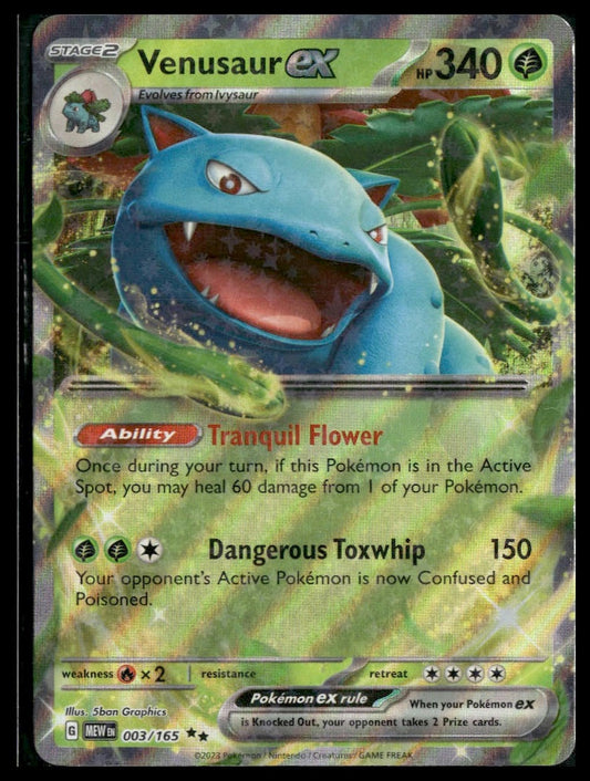 Venusaur ex #003/165 Scarlet & Violet 151 NM