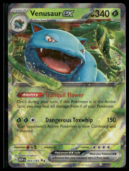Venusaur ex #003/165 Scarlet & Violet 151 NM