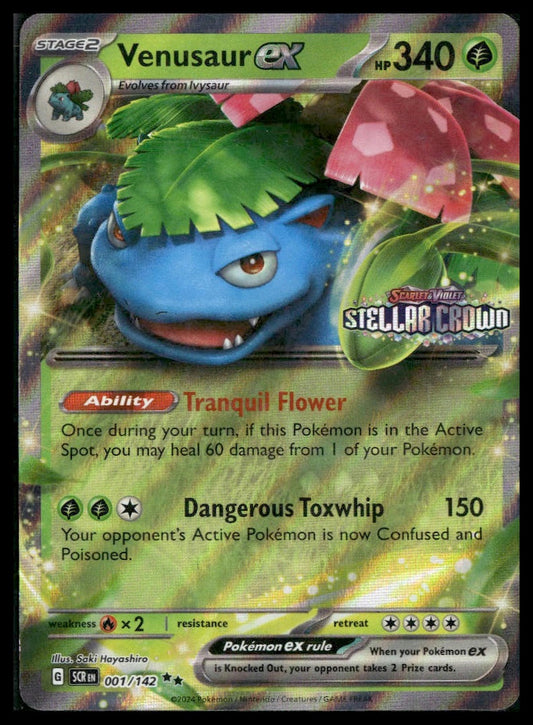 Venusaur ex #001/142 STAMP Stellar Crown Promo NM