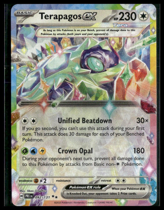 Terapagos ex #092/131 Prismatic Evolutions NM
