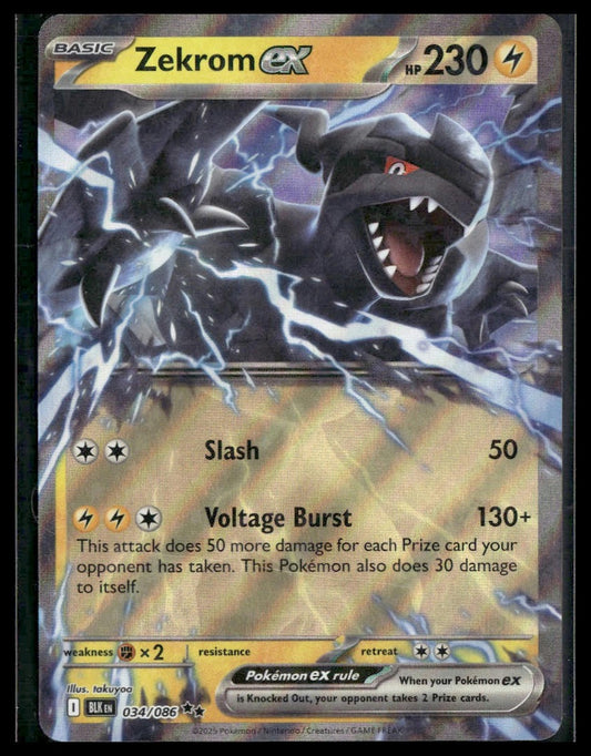 Zekrom ex #034/086 Black Bolt NM