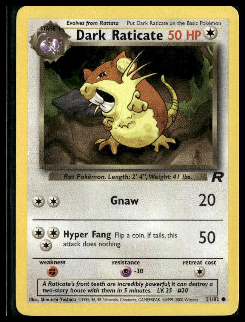 Dark Raticate #51/82 Team Rocket VLP