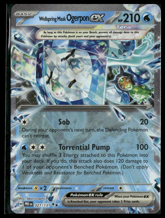 Wellspring Mask Ogerpon ex #027/131 Prismatic Evolutions NM