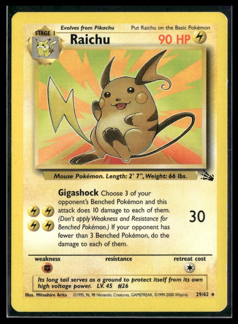 Raichu #29/62 Fossil LP