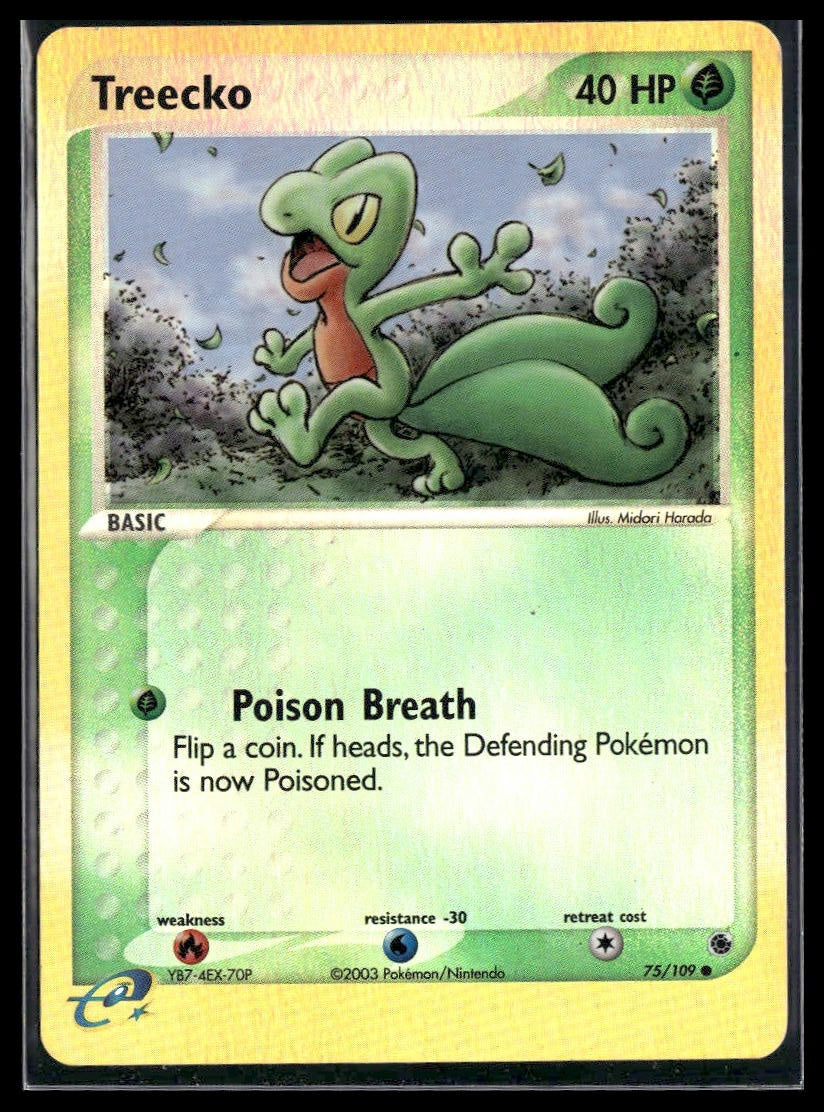 Treecko #75/109 Reverse Holo Ruby and Sapphire LP