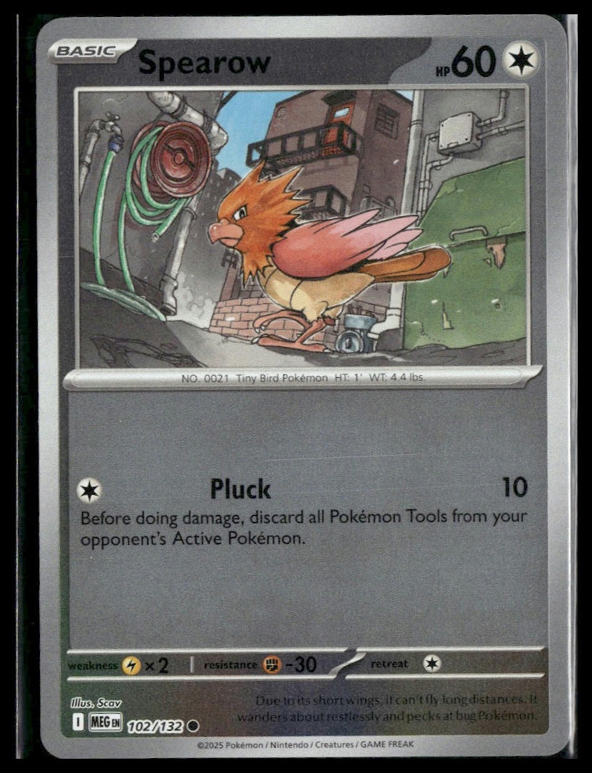 Spearow #102/132 Reverse Holo Mega Evolution VLP