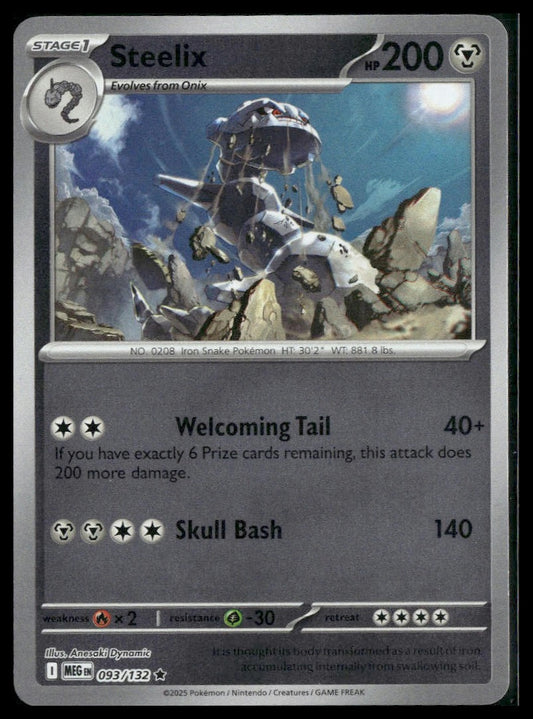 Steelix #093/132 Reverse Holo Mega Evolution NM