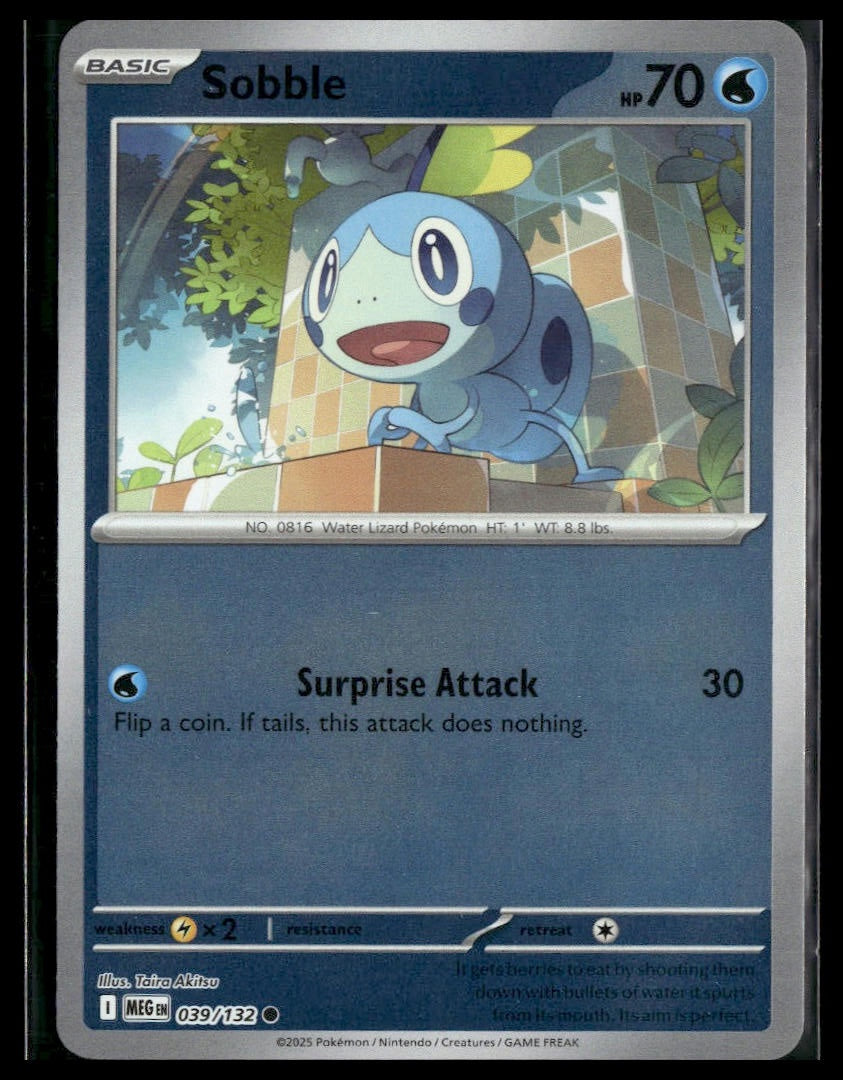 Sobble #039/132 Reverse Holo Mega Evolution NM