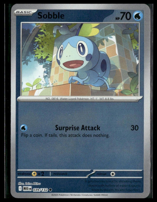 Sobble #039/132 Reverse Holo Mega Evolution NM