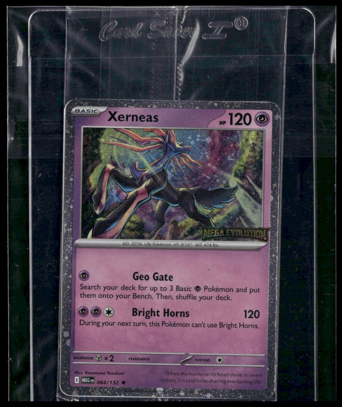 Xerneas #64/132 SEALED STAMPED Best Buy Exclusive Mega Evolution NM