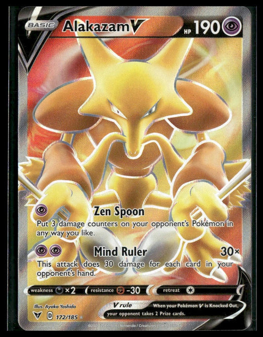 Alakazam V (Full Art) #172/185 Vivid Voltage LP