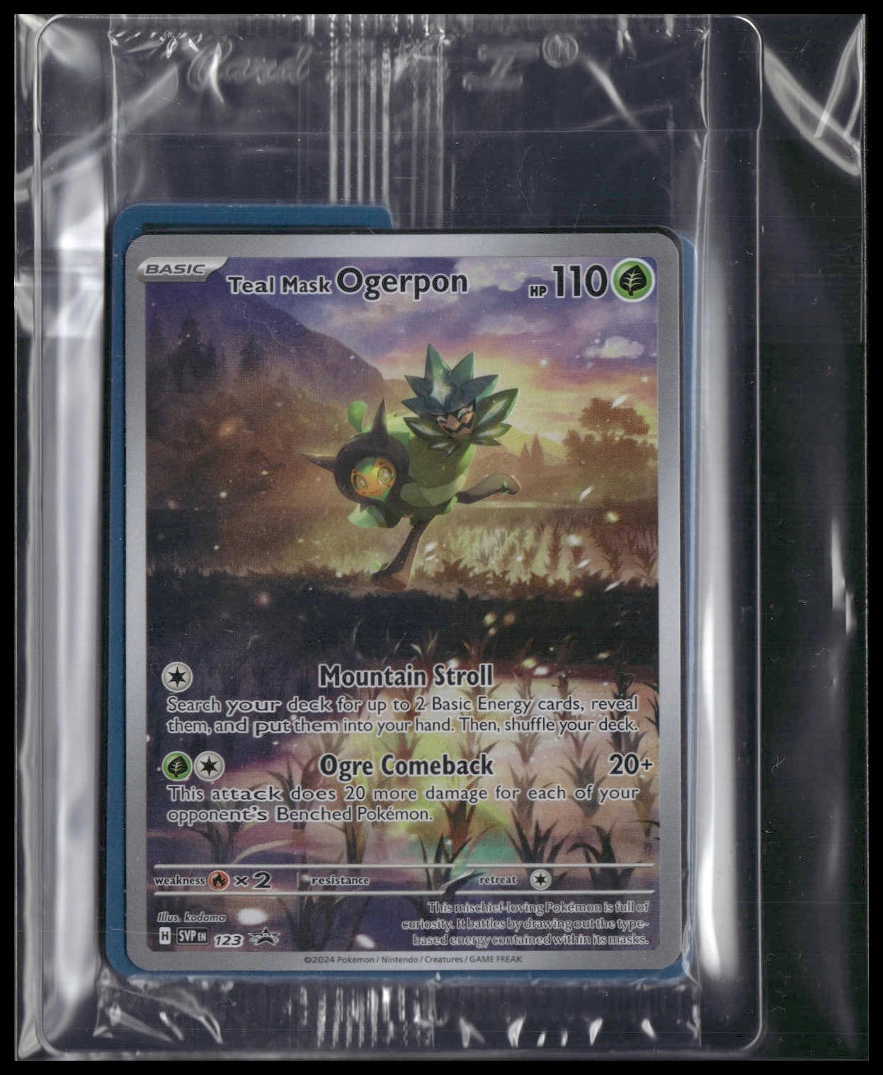 Teal Mask Ogerpon #123 SEALED Twilight Masquerade ETB Promo NM