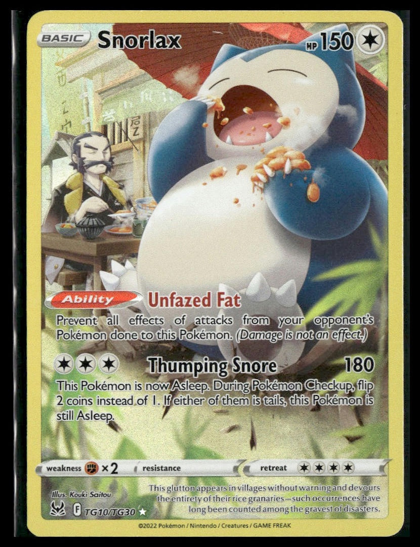 Snorlax #TG10/TG30 Lost Origin Trainer Gallery LP
