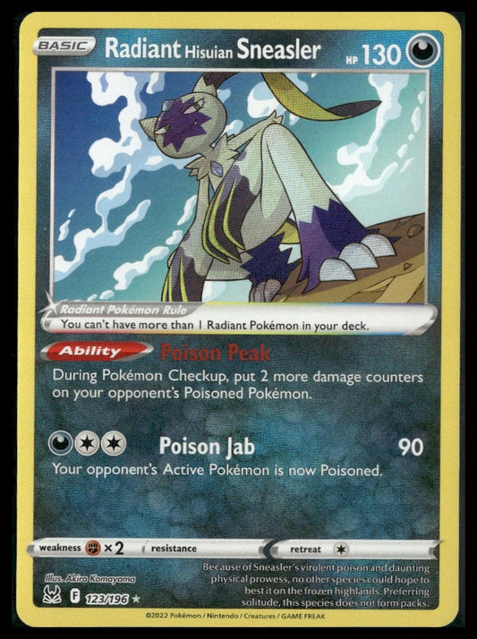 Radiant Hisuian Sneasler #123/196 Lost Origin NM