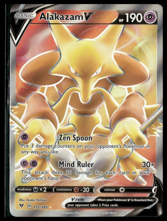Alakazam V (Full Art) #172/185 Vivid Voltage VLP