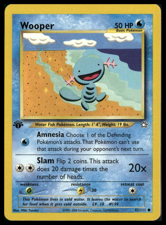Wooper #082/111 1st Edition Neo Genesis VLP