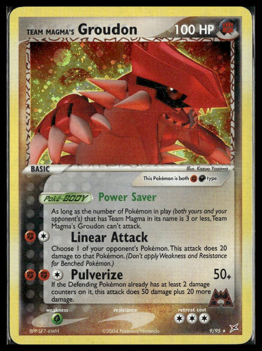 Team Magma's Groudon #9/95 Holo Team Magma vs Team Aqua LP