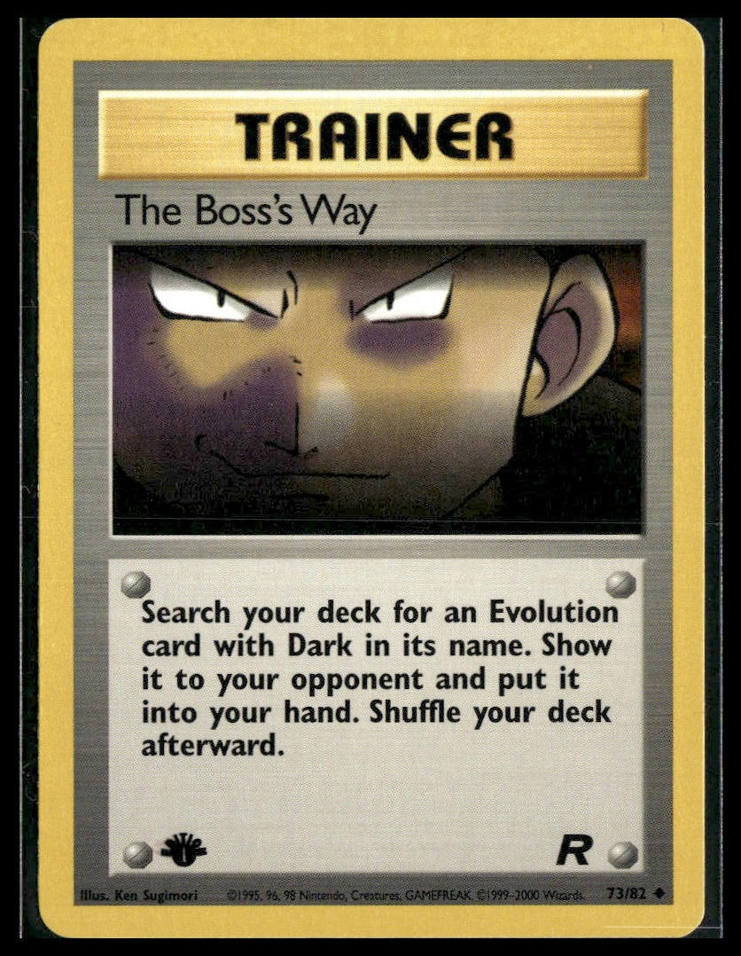 The Boss's Way #73/82 1st Edition INK SMEAR Team Rocket LP