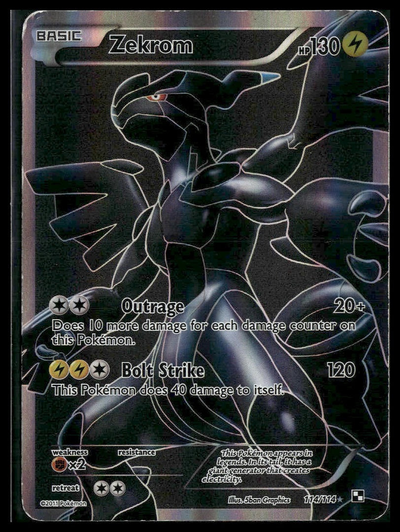 Zekrom (Full Art) #114/114 Black and White MP