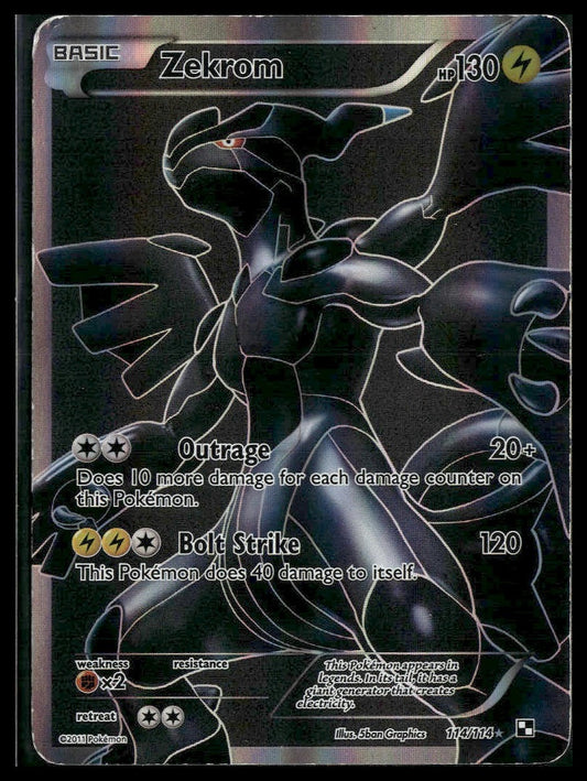 Zekrom (Full Art) #114/114 Black and White MP