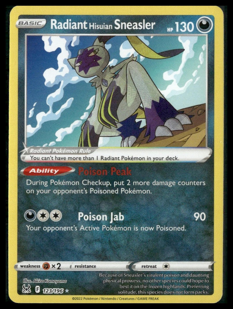 Radiant Hisuian Sneasler #123/196 Lost Origin NM