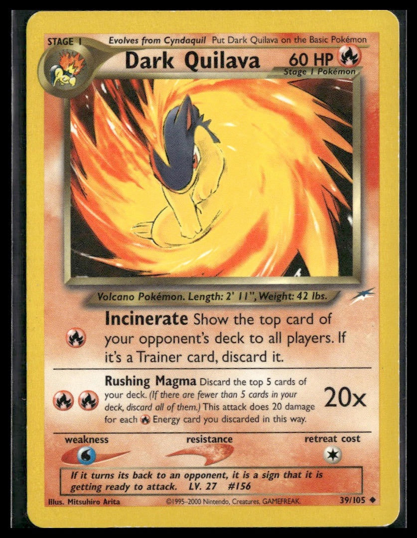 Dark Quilava #039/105 Neo Destiny LP