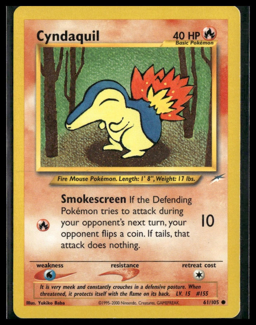 Cyndaquil #061/105 Yukiko Baba Neo Destiny LP