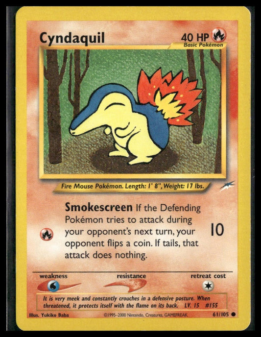 Cyndaquil #061/105 Yukiko Baba Neo Destiny LP