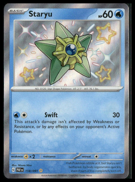 Staryu #118/091 Paldean Fates NM