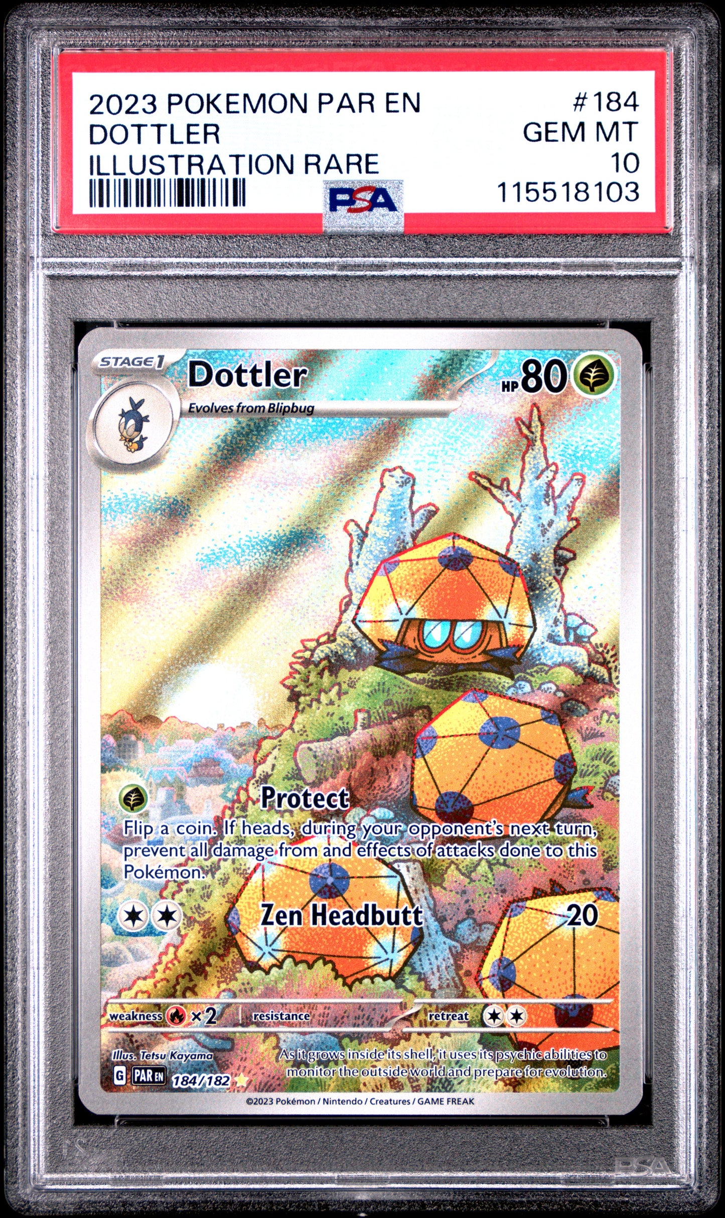 PSA 10 Dottler #184 Paradox Rift