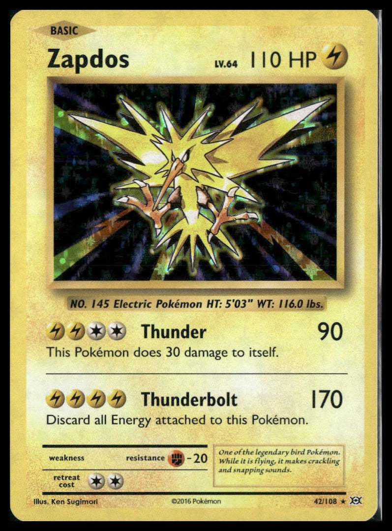 Zapdos #42/108 XY - Evolutions NM