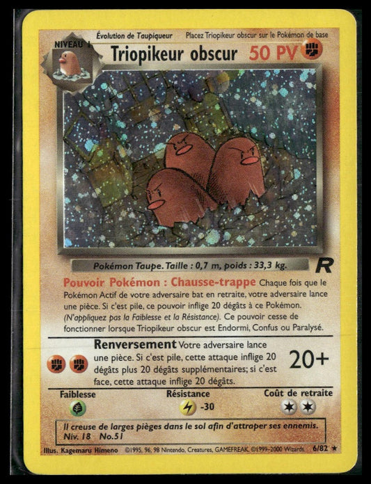 Triopikeur obscur (Dark Dugtrio) #06/82 FRENCH Team Rocket MP