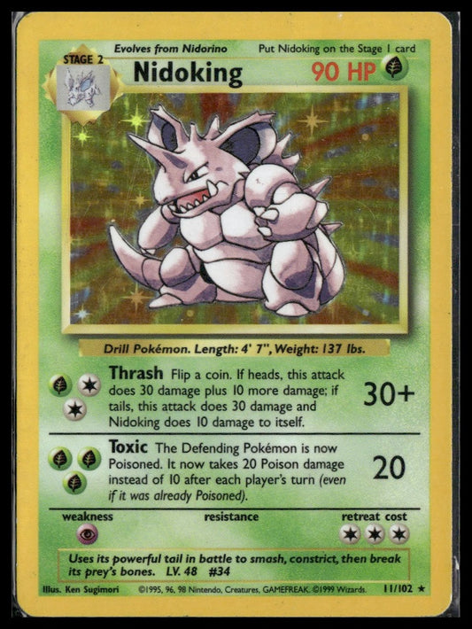 Nidoking #011/130 Base Set 2 MP