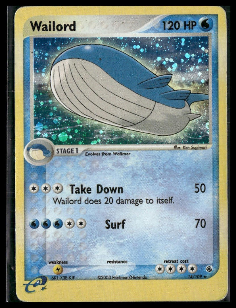 Wailord #14/109 Ruby and Sapphire HP