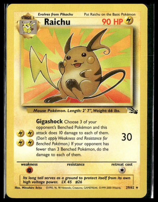 Raichu #29/62 Fossil LP