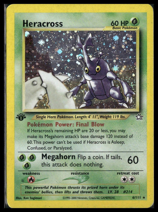 Heracross #006/111 1st Edition Neo Genesis HP